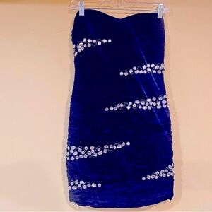 Retro y2k dress dark purple medium with jewels Daisy brand homecoming dance